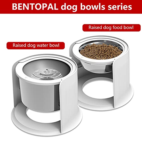 BENTOPAL Elevated Dog Bowls for Large Dogs, 4.4L/18Cup Slow Water