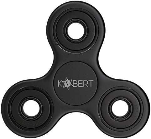 Fidget Spinner (Black) - Tri-Spinner with Hybrid Ceramic Bearings [2-Packs also available], Longer and Faster Spin, Helps Focusing and to Reduce Stress Anxiety ADHD ADD OCD Toy for Kids and Adults