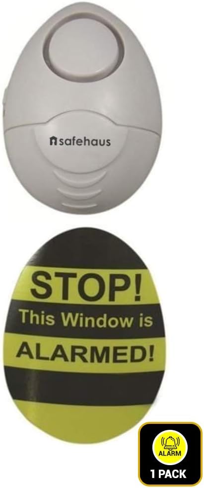 Safehaus SWA001 Door and Window Shock / Vibration Alarm White (Pack of 1)