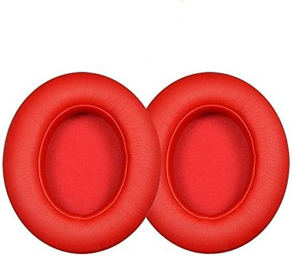 Memory Foam Protein Leather Ear Pads Earbuds Cushion Replacement for Beats Studio 2.0 Wired/Studio 2.0 Wireless B0500/B0501 Headphone (Red)