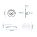 Pandahall 20Sets Chunk Snap Button Base Making Brass Snap Buttons Snap Popper Stud with Clear Glass Cabochons Platinum Clear Button: 18x4mm Tray: 16mm