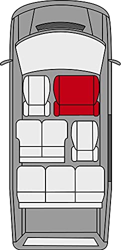 WALSER 10456 Autostoelhoes Transporter Fit, Auto Stoelbekleding van stof antraciet compatibel met VW T5, Dubbele Bank… - Image 8