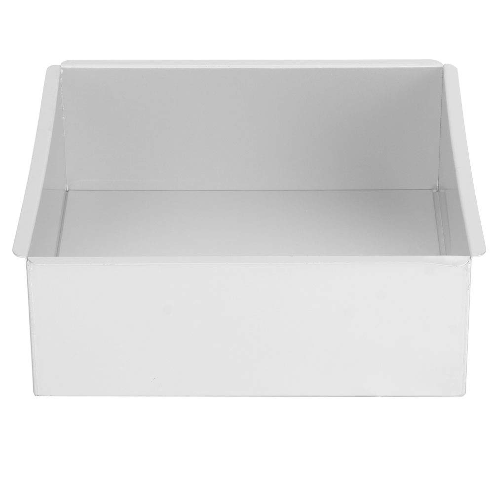 Omabeta 8 Inch Anodized Aluminum Square Shape Baking Cake Mold Mousse Cake Bread Mould with Removable Bottom for Kitchen Bakery