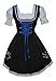 Edelweiss Creek 3-piece Short German Oktoberfest Dirndl Dress Black & Blue
