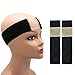 DKAF 2 Pcs Non Slip Velvet Wig Headband, Lace Wig Grip Band Wig Comfort Adjustable Hair Headband Extra Hold Wig Headband Hair Scarf for Women - Black