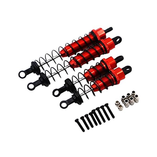 T TOOYFUL 4 Pack Einstellbare Öl 70mm 98mm Vorne und Hinten Metall Stoßdämpfer Dämpfer für Wltoys 1/12 RC Auto 12428… – Bild 4