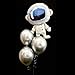 10Pcs Outer Space Party Balloons Boy Birthday Baby Shower Chrome Silver Black Galaxy Astronaut Airship Space Theme Baby Shower Party Supplies Decoration