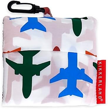 Kikkerlan Design Airplane Travel Laundry Bag in White