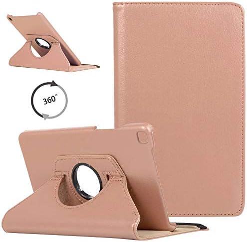 Case for Samsung Galaxy Tab A 8.0 2019 SM-T290 SM-T295 - UGOcase 360 Degree Rotating PU Leather Slim Lightweight Protective Multi-Angle Stand Hard PC Cover for Galaxy Tab A 8.0 Inch 2019, Rose Gold