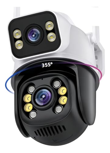 Câmera De Segurança Sem Fio Wi-fi Externa Interna HD 3MP Lente Dupla Giratória Smart IP66 Prova D'água Visão Noturna Infravermelho Chamada de Voz Bidirecional Premium