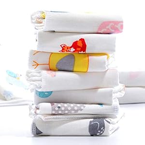 Uber World Cotton 2-Layered Baby Handkerchief (White, 12 Piece)