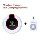 Wireless Charger Ultra- Slim Limitless Qi Standard Charging Pad for Samsung S6 / S6 Edge Nokia Lumia 920/930/1520 and All Qi-Enabled Devices Black (Include a Receiver for iPhone)