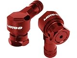 MOTO-D Angled Motorcycle Valve Stems - Red (8.3mm)