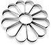Foose Brand Cookie Cutters 4 Piece Platter Cookie Cutter Set 3 3/8 inTrapezoid, 4 in Teardrop Round, 3 in Clam and 4.5 in Fan Three Bumps, USA Made