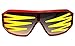 Rasslor Side Spike Red Frame Shield Sunglases (Clearance)