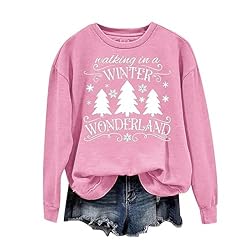 SMIDOW Plus Size Funny Christmas Shirts For Women