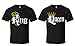 S&R KING AND QUEEN T-SHIRTS COUPLE MATCHING SHORT SLEEVE SHIRTS-Black-Medium-(KING ONLY)