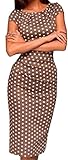 CANDAY Women's Sleeveless Polka Dot Hip Package Pencil Dress