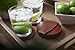 Leather Drink Coasters Set with Strap (6-Pack) Decorative Table, Home, Bar, Kitchen or Dining Cup Holders Round