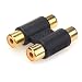 NANYI RCA Female to RCA Female Interconnect Coupler Adapter, with Gold Plated Housing for Mixer Amplifiers Cable Link (2rca F-F-1pack)
