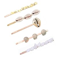 GUYUEXING Hair Clips for Girls Women - 5Pcs Shell Hair Clip Set