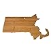 Totally Bamboo Massachusetts State Shaped Bamboo Serving and Cutting Board