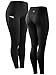 NELEUS 2 Pack Tummy Control High Waist Running Workout Leggings,9017,Black,Red,US XL,EU 2XL