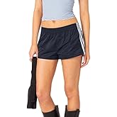 Y2k Track Shorts for Women Striped Patchwork Sweat Running Workout Shorts Cute Vintage 90s Streetwear Lounge Boxers