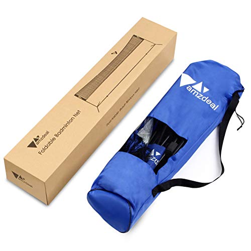 image for amzdeal Badminton Net 17ft Kids Volleyball Net Adjustable Portable Net