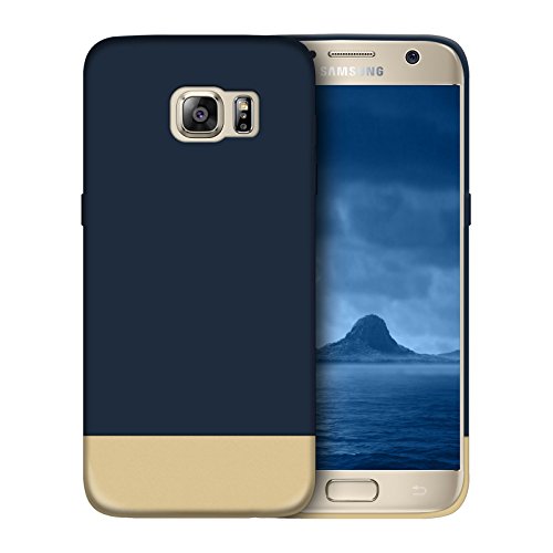 JNSupplier Shockproof Hybrid Rugged Rubber Skin Hard Cover Phone Case for Model Samsung Galaxy S7 Edge - Royal Blue