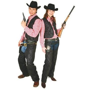 PARTY DISCOUNT Herren-Weste Cowboy, schwarz, Gr. 48-50