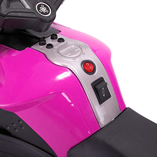 Tobbi Kids Motorcycle Ride On 6V Battery Powered 4 Wheel Bicycle Electric Toy Pink