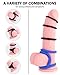 Silicone Cock Rings Set, Sexy Slave Stretchy Penis Rings for Longer & Harder Erection, Sex Toy for Men Couple(7pcs)