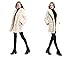 JOLLYCHIC Women's Embossed Mid Length Winter Warm Faux Fur Coat Jacket Large