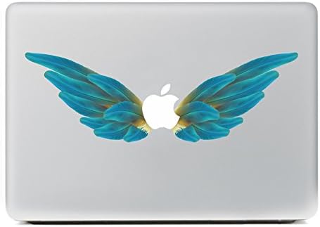 Laptop Stickers from Juni, "Blue Angel" | Decal Designs for Macbook Pro Laptops, Four sizes. (10" x 3.5" for Macbook Pro 13" (2016+))