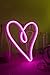 Ling's moment USB & Battery Powered Pink Heart Neon Lights Hanging Wedding Sign Novelty Decor Lights for Bedroom for Girls Women Sign for Bedroom Hawaii Party Bridal Shower Birthday Party Decor