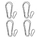 Fengek 8 Pcs Spring Snap Carabiner, Stainless Steel Heavy Duty Link Buckle Spring Clips for Camping Climbing Fishing Hiking, 3 Inch & 1.54 Inch
