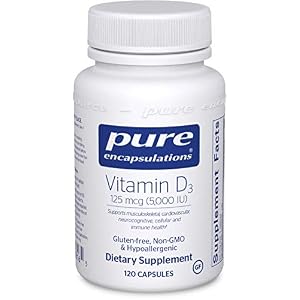 Pure Encapsulations Vitamin D3 125 mcg (5,000 IU) | Supplement to Support Bone, Joint, Breast, Prostate, Heart, Colon…