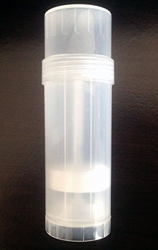 (5) Empty Clear Plastic Deodorant Containers - 2.2 Oz Cylinders
