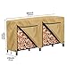 Sunkorto Log Rack Cover, 8-Feet Heavy Duty Waterproof Patio Outdoor Firewood Rack Cover