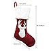Faylapa Personalized Christmas Stocking, 6 Pack 18 Inch Knitted Xmas Stocking for Kids with DIY Snowman Name Tags, for Fireplace Christmas Holiday Family Party Decoration, Red Green White