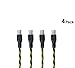 APXX 4-Pack Premium High Speed Nylon Braided USB 2.0 A Male to Micro B Cable - 0.5 Feet
