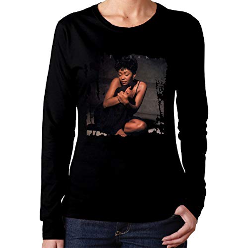 PeterF Women's Anita Baker Rapture Long Sleeve Tee Black M