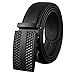 Blivener Men's Leather Belt with Automatic Ratchet Solid Buckle 35mm Wide