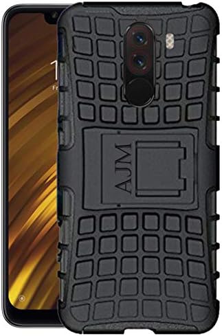 AJM Premium Quality Defender Stylish Hard Back Armor Shock Proof Case Cover with Back Stand Feature for Xiaomi Redmi Poco F1