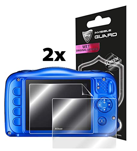 IPG for Nikon COOLPIX W100 Screen Protector (2 Units) with Invisible Screen Guard - HD Quality/Self-Healing/Bubble -Free