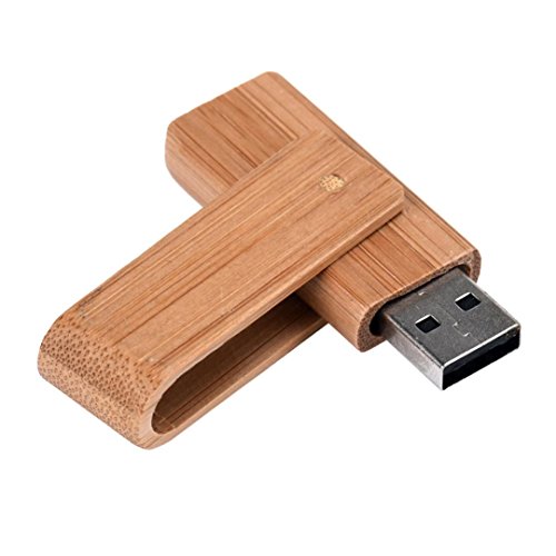 Voberry Swivel USB 2.0 Bamboo Flash Memory Stick Storage Thumb U Disk (1GB)
