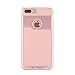 For iPhone 7 Plus Armor Case Moonmini Shockproof Anti Slip Ultra Slim Light Weight Back Cover TPU + PC Dual Layer Hybrid Protective Case (Rose Gold + Pink)
