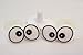 Sassy Bears 15mm Flat Double Comic Safety Eyes for Bear, Doll, Puppet, Plush Animal and Craft - 5 Pairs