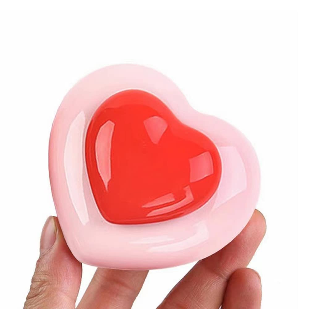 HanryDong Handmade Ceramic Pet Urn for Small Dogs, Cats,Rabbits, Small Animals, Memorial Cremation Ash Funeral Burial Urn Keepsake, Forever Memory Box Memorial(Cyan/Green/Blue) (heart urn)